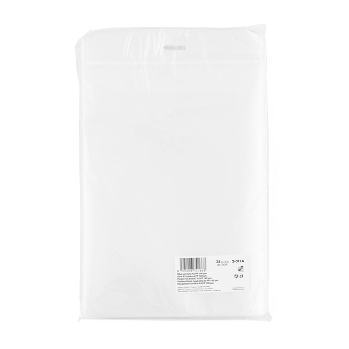Průhledný obal A5 vývěsný PVC čirý, 140mic.